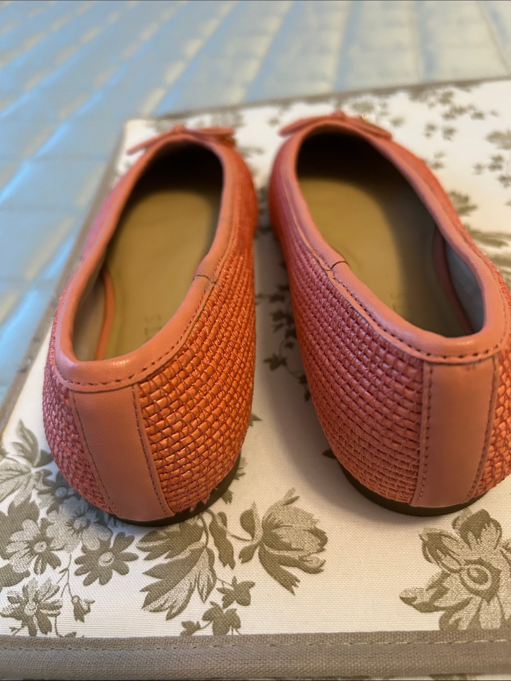 Talbots Coral Pink Woven Ballet Flats - Picture 6 of 6